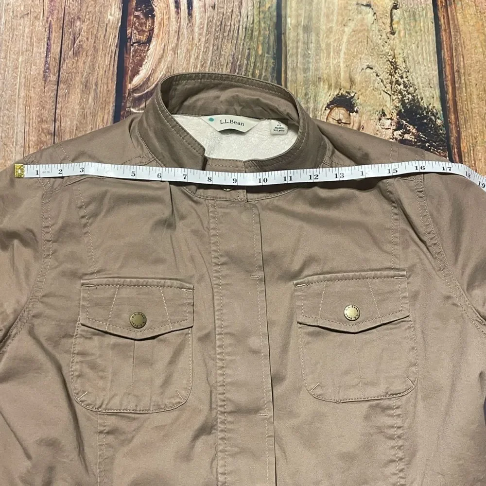 L.L.Bean womens khaki lined jacket Size S
